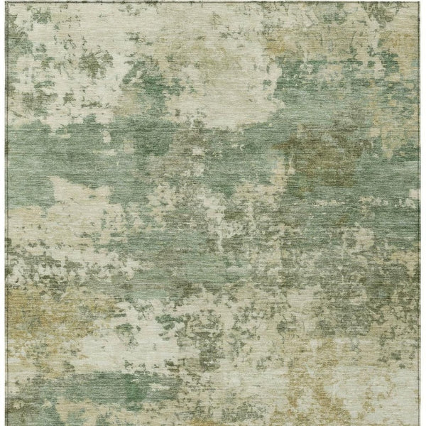 HomeRoots 8' X 10' Modern Sage & Beige Abstract Area Rug – Washable, Durable, Stylish for Indoor & Outdoor Use 689122