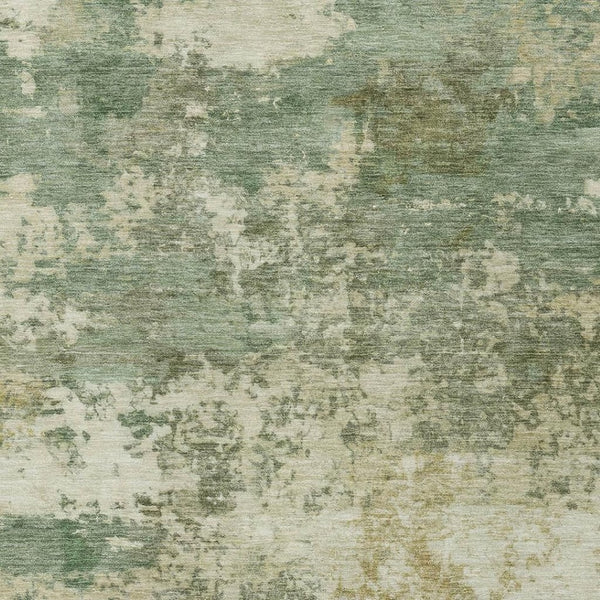HomeRoots 9' X 12' Sage Abstract Area Rug - Stylish, Washable, Stain-Resistant for Indoor/Outdoor Use! 689123