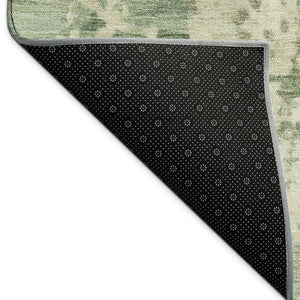 HomeRoots 9' X 12' Sage Abstract Area Rug - Stylish, Washable, Stain-Resistant for Indoor/Outdoor Use! 689123