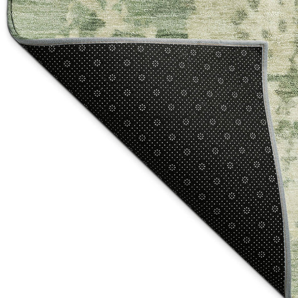 HomeRoots 9' X 12' Sage Abstract Area Rug - Stylish, Washable, Stain-Resistant for Indoor/Outdoor Use! 689123
