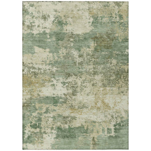 HomeRoots 10' Sage and Beige Abstract Washable Area Rug – Durable, Stylish, Indoor/Outdoor Solution for All Spaces 689124