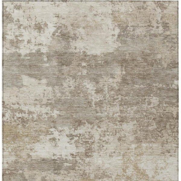 HomeRoots 8' X 10' Stylish Taupe & Beige Abstract Washable Area Rug - Perfect for Indoor & Outdoor Spaces! 689128