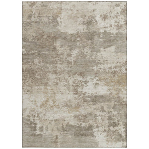HomeRoots 10' Contemporary Taupe and Beige Abstract Washable Area Rug - Stylish Indoor/Outdoor Design! 689130