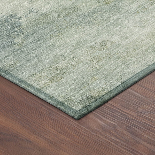 HomeRoots 5' X 8' Aqua and Green Abstract Area Rug - Washable, Durable Indoor/Outdoor Design for Any Space 689144