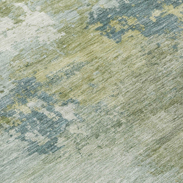 HomeRoots 5' X 8' Aqua and Green Abstract Area Rug - Washable, Durable Indoor/Outdoor Design for Any Space 689144