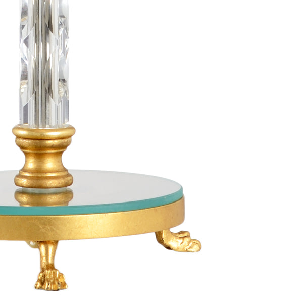 Chelsea House Glouster Acrylic Column Lamp With Gold Leaf Base — 33.5" Slim Modern Desk & Bedside Accent Light 68915