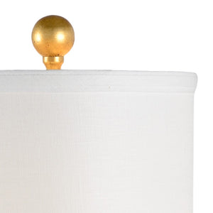 Chelsea House Glouster Acrylic Column Lamp With Gold Leaf Base — 33.5" Slim Modern Desk & Bedside Accent Light 68915