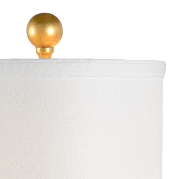 Chelsea House Glouster Acrylic Column Lamp With Gold Leaf Base — 33.5" Slim Modern Desk & Bedside Accent Light 68915
