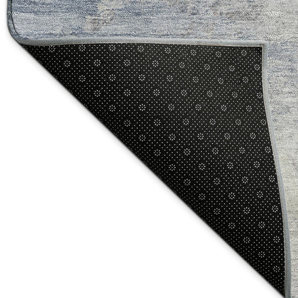 HomeRoots 9' x 12' Blue and Beige Abstract Area Rug - Stylish, Washable, Durable for Indoor & Outdoor Use! 689153