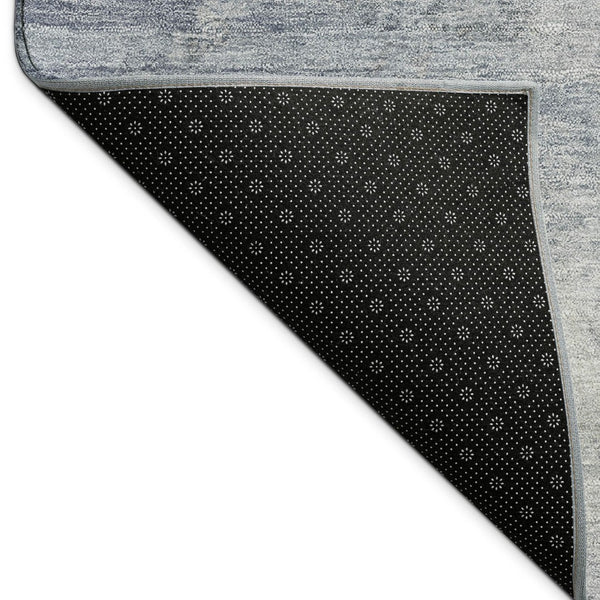 HomeRoots 10' Denim Blue and Ivory Abstract Area Rug - Stylish, Washable, Indoor/Outdoor, Stain-Resistant Design 689160