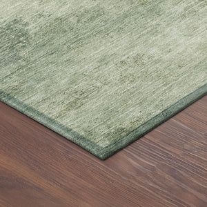 HomeRoots 8' Fern Green Round Abstract Area Rug - Stylish, Washable, Indoor/Outdoor Design for Modern Spaces 689163