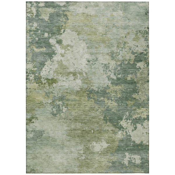 HomeRoots 9' X 12' Fern Green Abstract Area Rug – Durable Washable Design for Indoor & Outdoor Spaces, Easy Care! 689165