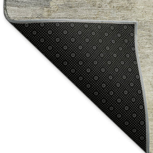 HomeRoots 10' Gray and Gold Abstract Area Rug - Stylish, Machine Washable Indoor/Outdoor Design for All Spaces 689172