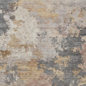 HomeRoots 8' X 10' Stylish Pewter and Gray Abstract Area Rug - Washable, Indoor/Outdoor, Durable & Chic Design 689176