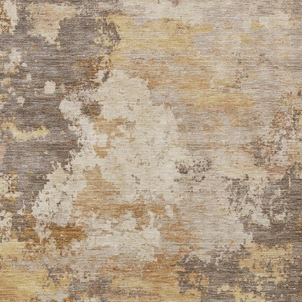 HomeRoots 5' X 8' Salmon and Gold Abstract Area Rug - Modern, Washable, Versatile for Indoor & Outdoor Spaces 689180