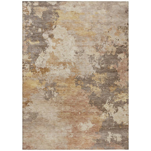 HomeRoots 10' Salmon and Gold Abstract Area Rug - Stylish, Washable, Durable Design for Indoor & Outdoor Use 689184
