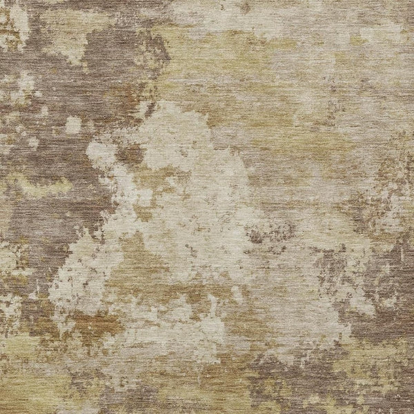 HomeRoots 8' X 10' Wheat and Beige Abstract Area Rug - Durable, Washable Design for Indoor & Outdoor Use! 689194