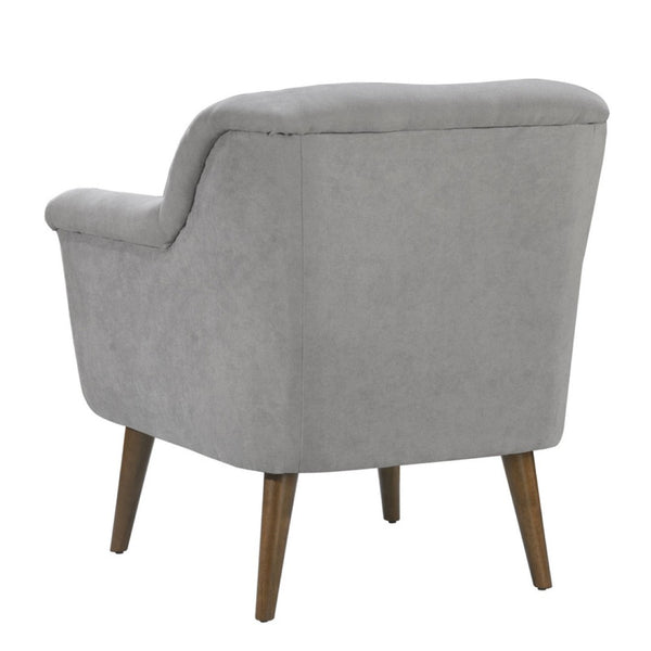 English Elm Savona Oversized Mid-century Accent Chair Woven Fabric Seat with Walnut Legs B2749P413357