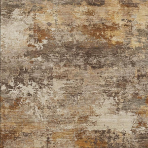 HomeRoots 8' X 10' Stylish Rust and Beige Abstract Area Rug - Washable, Durable, Indoor/Outdoor Versatility! 689224
