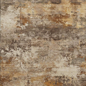 HomeRoots 10' X 14' Stylish Rust and Beige Abstract Area Rug – Durable, Washable, Indoor/Outdoor, Pet-Friendly! 689226