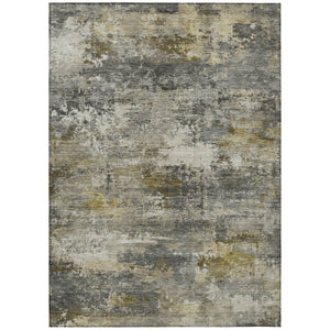 HomeRoots 10' X 14' Pewter and Gray Abstract Area Rug – Durable, Washable, Stylish for Indoor & Outdoor Spaces 689232