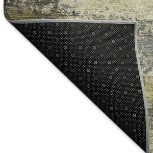 HomeRoots 10' X 14' Pewter and Gray Abstract Area Rug – Durable, Washable, Stylish for Indoor & Outdoor Spaces 689232