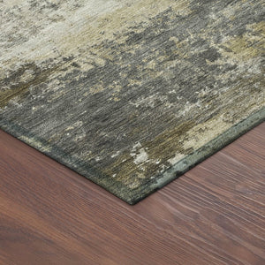 HomeRoots 10' X 14' Pewter and Gray Abstract Area Rug – Durable, Washable, Stylish for Indoor & Outdoor Spaces 689232