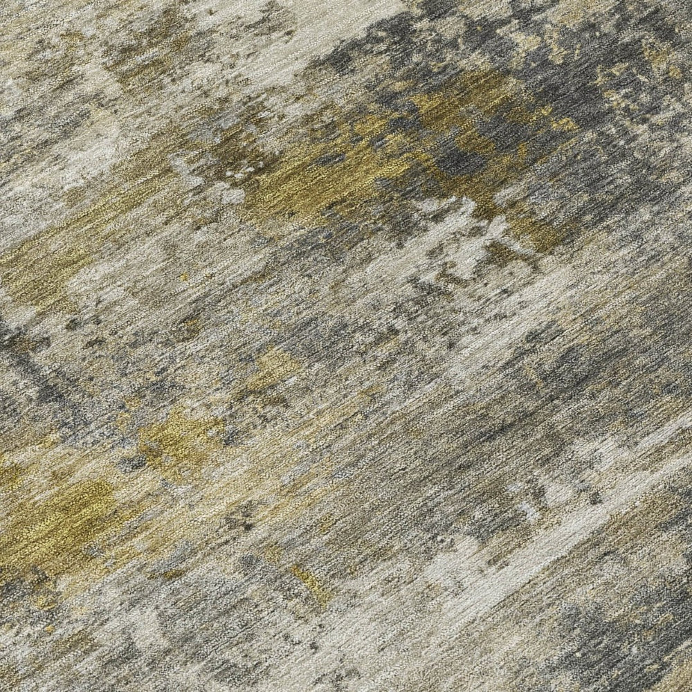 HomeRoots 10' X 14' Pewter and Gray Abstract Area Rug – Durable, Washable, Stylish for Indoor & Outdoor Spaces 689232