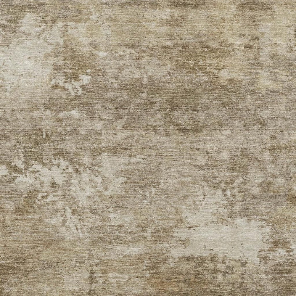 HomeRoots 5' X 8' Beige and Brown Abstract Area Rug – Durable, Washable, Stylish for Indoor & Outdoor Spaces 689240