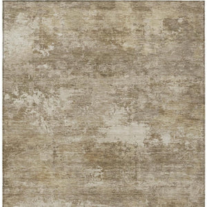 HomeRoots 5' X 8' Beige and Brown Abstract Area Rug – Durable, Washable, Stylish for Indoor & Outdoor Spaces 689240