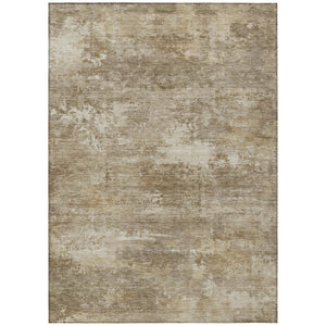 HomeRoots 5' X 8' Beige and Brown Abstract Area Rug – Durable, Washable, Stylish for Indoor & Outdoor Spaces 689240