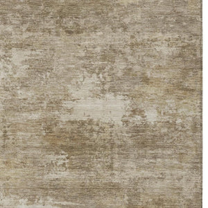 HomeRoots 10' Beige and Brown Abstract Indoor Outdoor Area Rug - Stylish, Durable, Washable Design for Any Space 689244