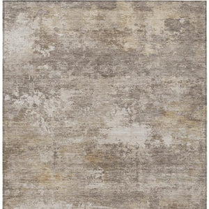HomeRoots 5' X 8' Stylish Pewter & Beige Abstract Washable Area Rug – Perfect for Indoor & Outdoor Spaces! 689252