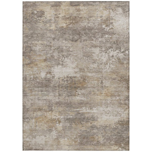 HomeRoots 5' X 8' Stylish Pewter & Beige Abstract Washable Area Rug – Perfect for Indoor & Outdoor Spaces! 689252