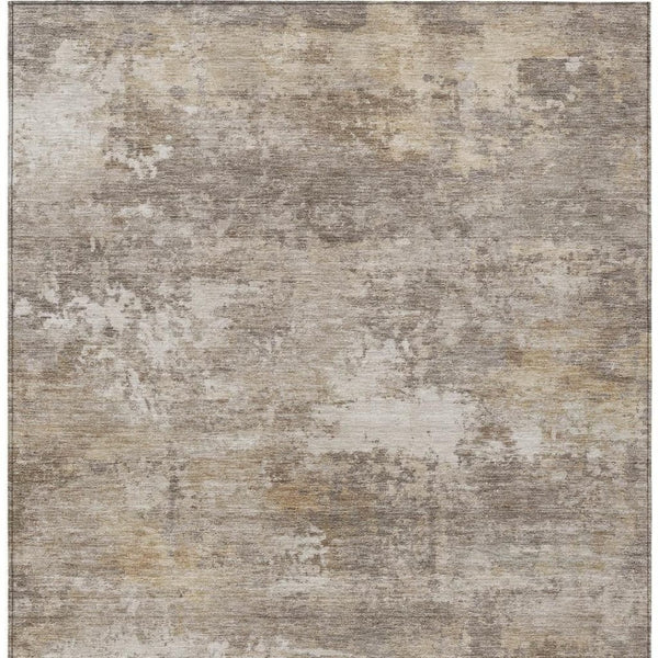 HomeRoots 10' Contemporary Pewter and Beige Abstract Area Rug – Washable, Durable, Indoor/Outdoor Versatility! 689256