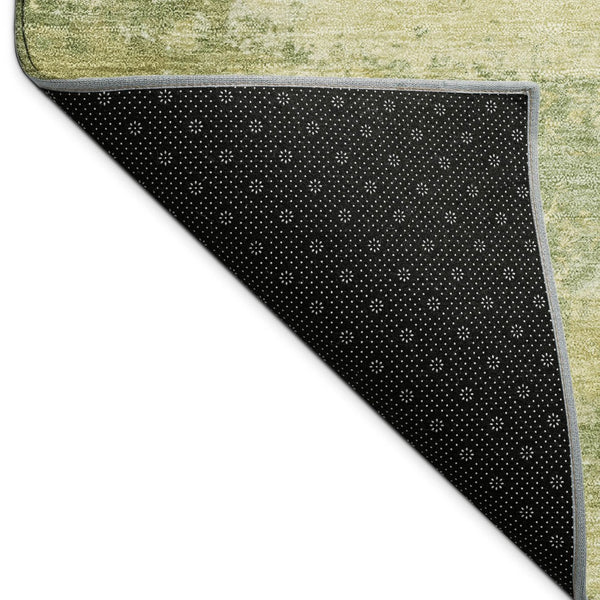 HomeRoots 5' X 8' Sage and Gold Abstract Area Rug - Stylish, Washable, Durable for Indoor and Outdoor Spaces 689258