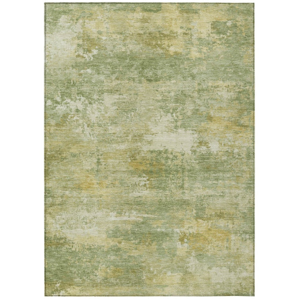 HomeRoots 9' X 12' Sage and Gold Abstract Area Rug – Stylish, Washable, Durable for Indoor & Outdoor Spaces 689261