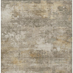 HomeRoots 9' X 12' Taupe and Beige Abstract Washable Area Rug - Stylish Indoor/Outdoor Durable Comfort Solution 689267