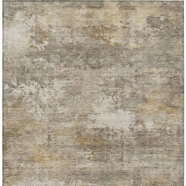 HomeRoots 10' Modern Abstract Taupe & Beige Washable Area Rug – Durable for Indoor/Outdoor High Traffic Use! 689268