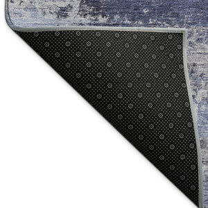 HomeRoots 10' X 14' Versatile Blue and Ivory Abstract Washable Area Rug for Indoor and Outdoor Living Spaces 689274