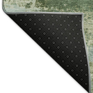 HomeRoots 9' X 12' Vibrant Green and Blue Abstract Washable Area Rug for Indoor and Outdoor Spaces 689285