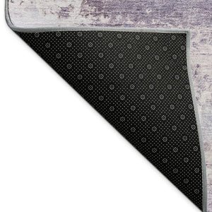 HomeRoots 8' X 10' Lavender Abstract Area Rug - Stylish, Durable & Washable for Indoor or Outdoor Spaces! 689290