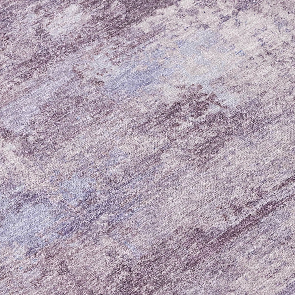 HomeRoots 10' X 14' Lavender Abstract Washable Area Rug - Stylish, Durable, Indoor/Outdoor, Easy Clean Design 689292