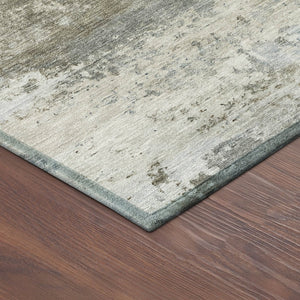 HomeRoots 8' Round Abstract Rug in Tan & Beige - Durable, Washable, Stylish for Indoor/Outdoor Spaces! 689301