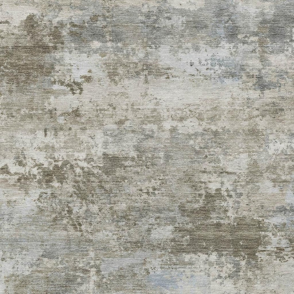 HomeRoots 8' Tan and Beige Abstract Machine Washable Area Rug for Indoor/Outdoor High-Traffic Spaces 689302