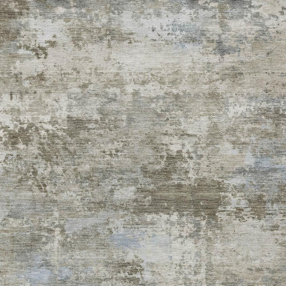 HomeRoots 9' Tan and Beige Abstract Washable Area Rug - Stylish Indoor & Outdoor Decor for High-Traffic Spaces 689303