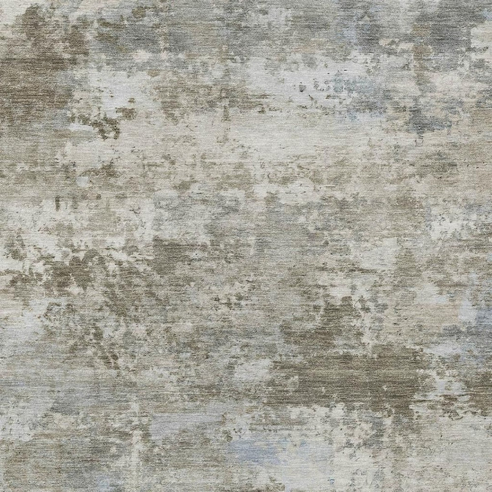 HomeRoots 10' x 14' Tan and Beige Abstract Area Rug - Durable, Machine-Washable for Indoor & Outdoor Spaces 689304