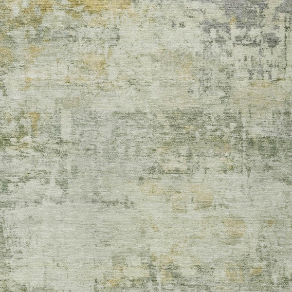 HomeRoots 10' X 14' Artichoke Green Abstract Area Rug – Stylish, Washable, Stain-Resistant for Indoor & Outdoor Use 689310