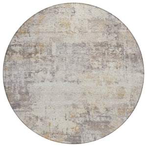 HomeRoots 8' Round Abstract Indoor-Outdoor Area Rug - Durable, Washable, Stylish, Perfect for High-Traffic Spaces 689325