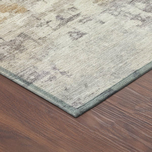 HomeRoots 8' Round Abstract Indoor-Outdoor Area Rug - Durable, Washable, Stylish, Perfect for High-Traffic Spaces 689325